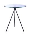 Tables basses d&#39;appoint rondes classiques en verre