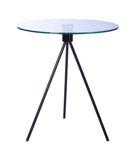 Tables basses d&#39;appoint rondes classiques en verre