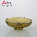 Pedestal glass bowls with high footed fruit plate