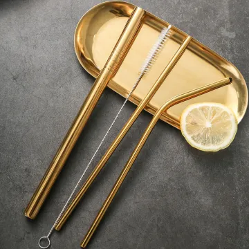Customized 304 21.5 mm Straight Stainless Steel Straw