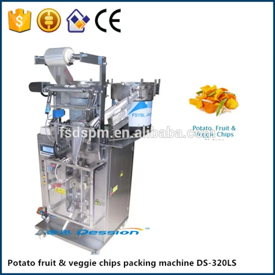 100g potato fruit&veggie chips snack food bag low cost full 304 stainless steel semi automatic vertical filling packing machine