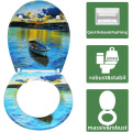 Duroplast Soft Close Toilet Seat in boat pattern