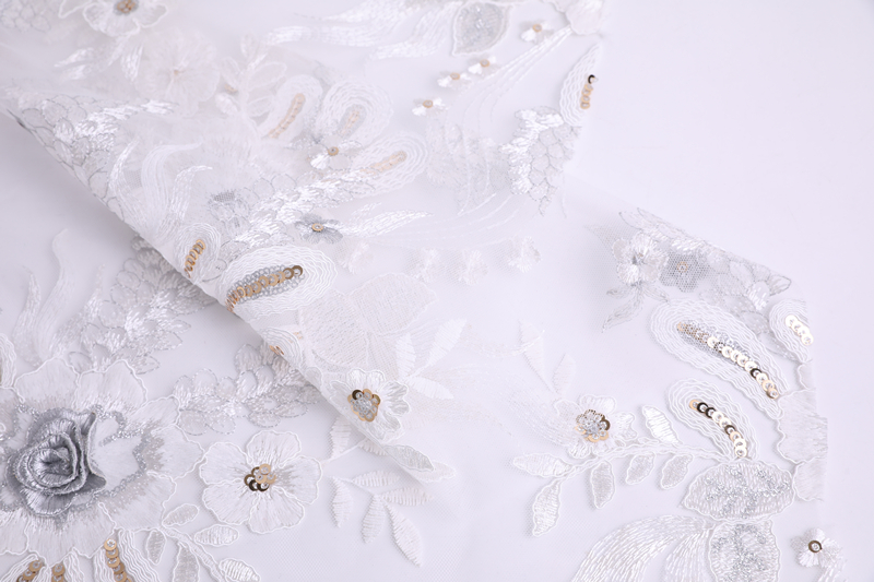 Glitter Sequins Embroidery Fabric