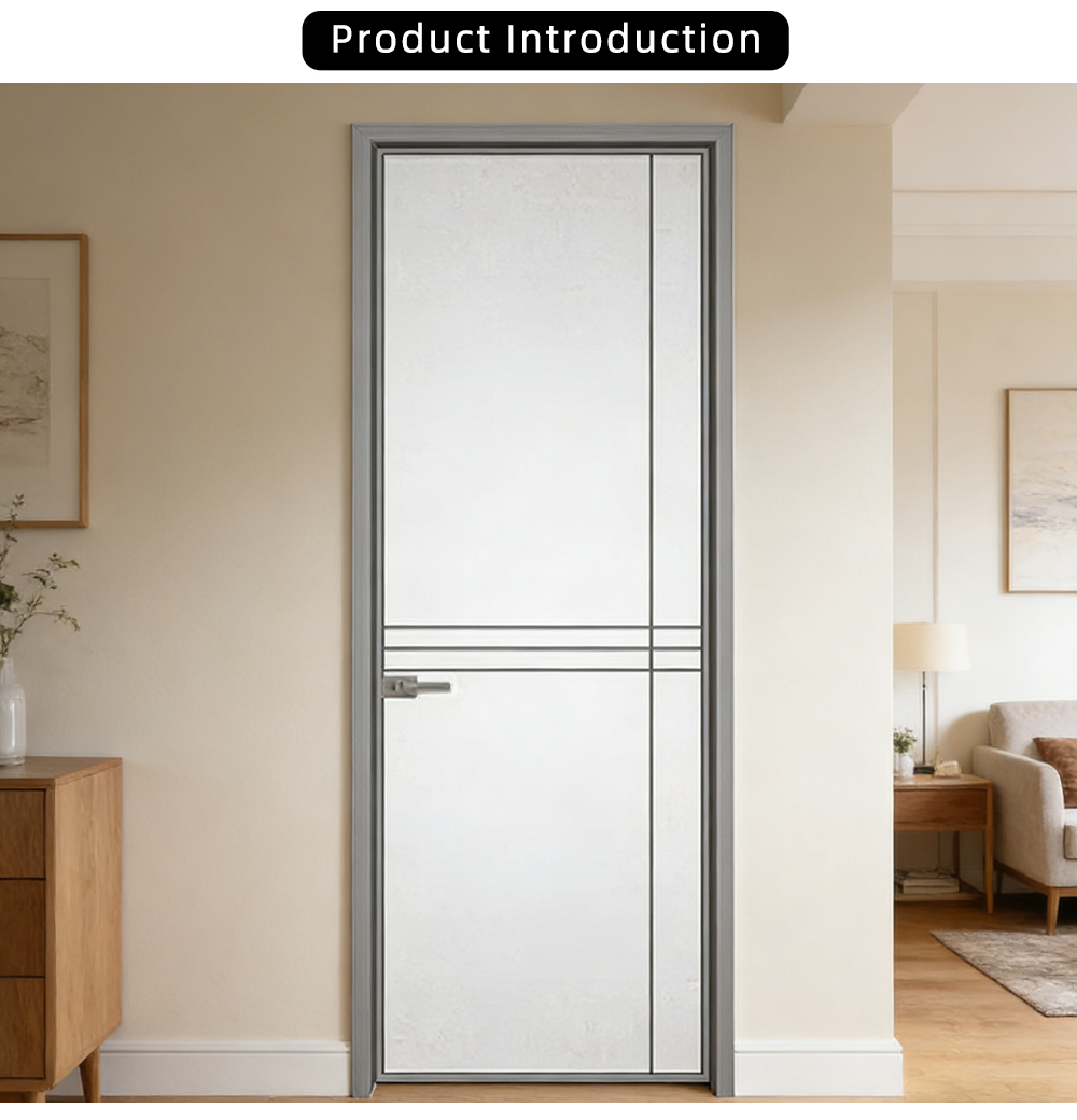 Frosted Glass Aluminum Door x