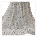 Tabriques pour vêtements en dentelle de luxe d&#39;été Tissu 2022 Tissu de soirée en dentelle en tulle blanc avec perles