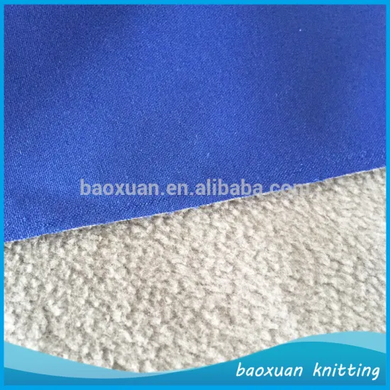 high qulity woven spandex fabric bonded polar fleece waterproof climbing Jackts fabric
