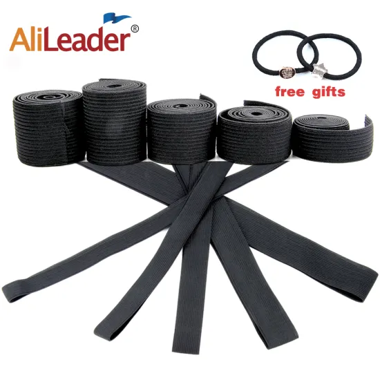 Alileader Cheap Black Color Elastic Band For Wigs Accessories High Quality Wig Making Materials For Making Closure Wig Caps