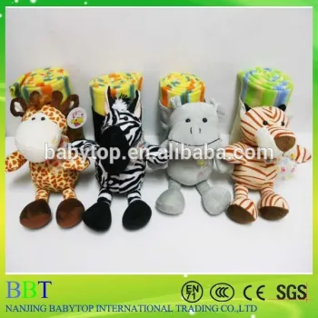 2016 China Personalized Plush animal baby blanket, cheap baby blanket, baby customized blanket