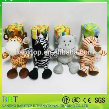 2016 China Personalized Plush animal baby blanket, cheap baby blanket, baby customized blanket