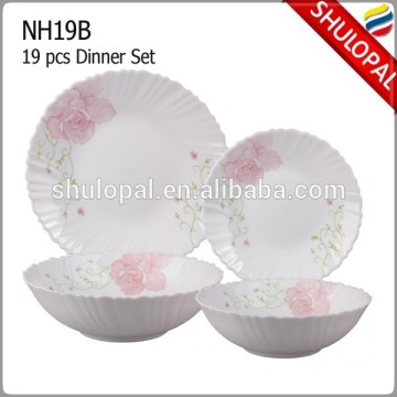 Opal Glassware Opal dinner set Opal Glass Dinnerware 19 pcs dinner set