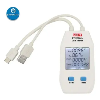 UT658 USB Detector Digital Voltmeter Ammeter Power Capacity Voltage Ammeter for Checking USB Chargers, Portable Power Supplies