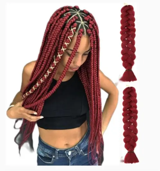 New Jumbo braids 82 inch 165g Afro Synthetic Ombre Hair extension cheap Jumbo braid for black women synthetic braiding hair