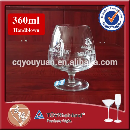 Customized promotional unique brandy glass snifter glasses 13oz