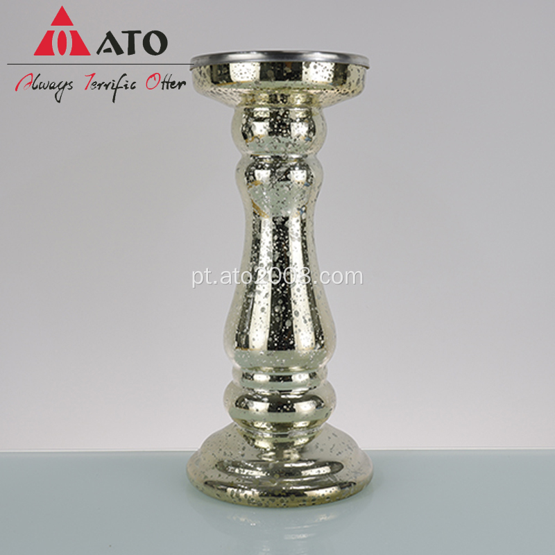 ATO Glass Veller Holder Gold Veller Holder Pillar Candle Light Holder Wedding Gold