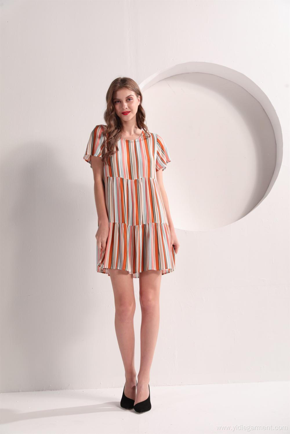 Women's Striped Tiered Summer Dress