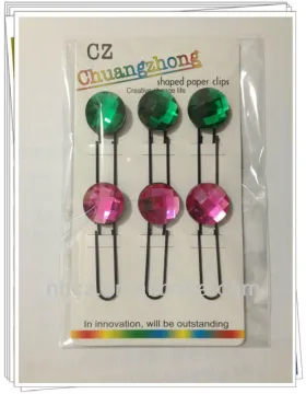 Round Acrylic Fancy Bookmark Craft Acrylic Paper Clip