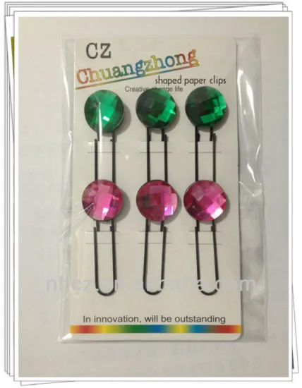 Round Acrylic Fancy Bookmark Craft Acrylic Paper Clip