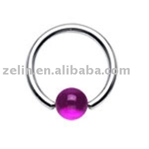 purple UV ball captive bead ring