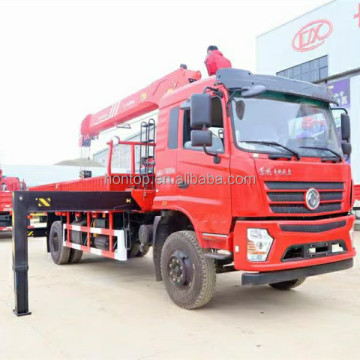 Dongfeng 4x2 6-Wheel Cargo Truck Cranes for Sale: Telescopic Boom with Lift Capacities up to 10 Ton