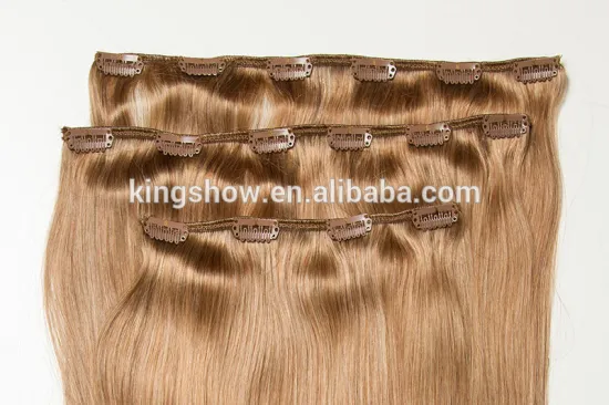 100% remy hair and excellent quality hair clip hair extension
