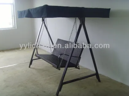 PE rattan patio swings