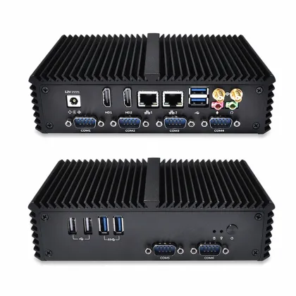 x86 Partaker Qotom Fanless Mini PC Computer nano itx Core i5-4200U 2 ethernet Industrial Computer Ubuntu Mini PC Linux Pfsense