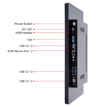 Low cost industrial touch screen monitor computer
