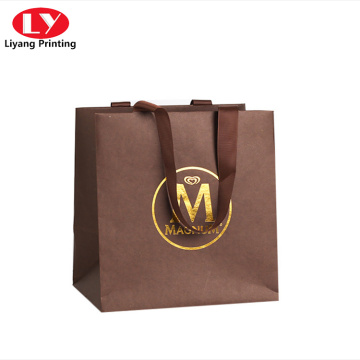 Square bottom customized flower shopping paper bag