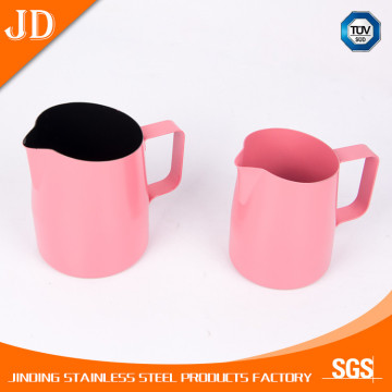 Stainless Steel Milk Tea Frothing Jug with lid