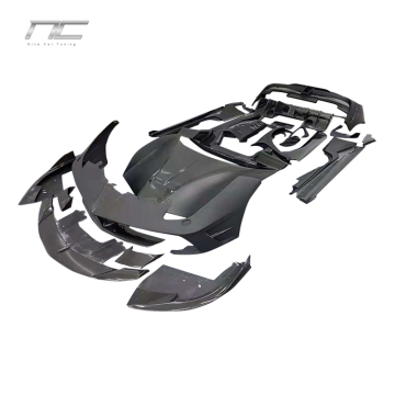 Ferrari 488 GTB Kit de corpo largo ao estilo de monção com materiais FRP+CF