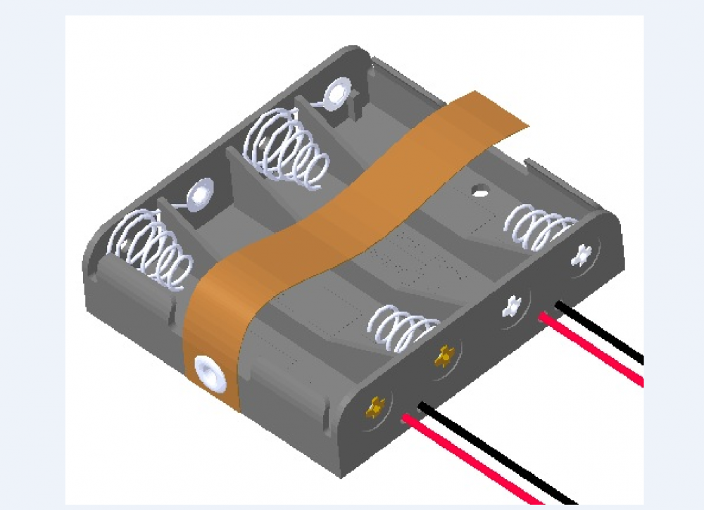 4 stycken AA Batterisinnehavare Lagring/låda med leads