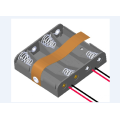 4 peças AA Titulares de bateria Caixa/caixa de armazenamento com leads