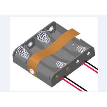 4 τεμάχια AA Battery Storage Storage/Box με τους αγωγούς