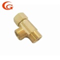 Accesorio en T de latón duradero para aplicaciones de puertos múltiples