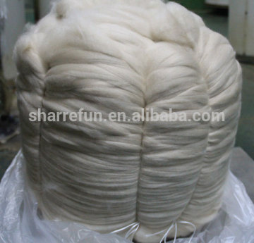 China factory Wholesale 100% pure cashmere roving tops light grey