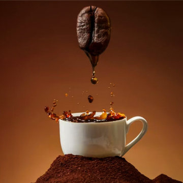 Granos de café oscuros y dulces