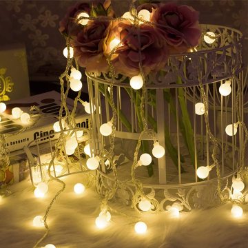 LOHAS IP42 Waterproof Warm White LED String Lights for Outdoor Holidays and Parties