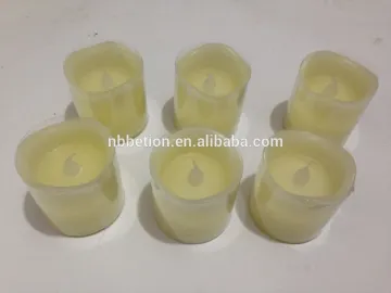 6pcs flameless flicking led wax candles set 5x5cm mini led wax candles home led wax tealight candles set