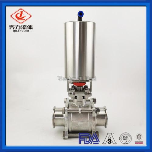 SS304 Or SS316L Clamp Pneumatic Ball Valve