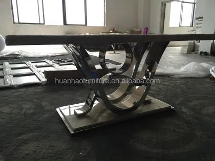 Imported Heavy-Duty Marble Top Dining Table DH-1401 - Top Design