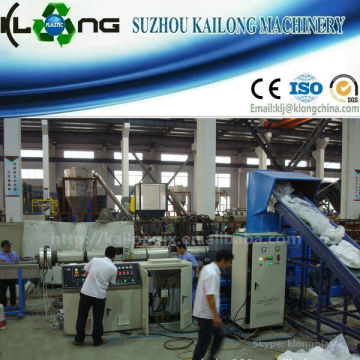 plastic film granulation plant with cutting compactor