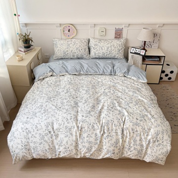 Thick Microfiber Cotton Duvet Cover Set with Pillowcases - Floral Bedding
