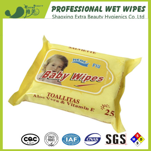 Lingettes humides nettoyantes bio biodégradables pour bébé