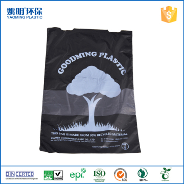 Black custom LDPE/HDPE recyclable wicketed bags