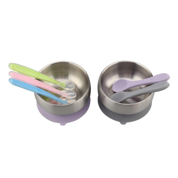 Stainless Steel Suction Baby Bowl & Lid