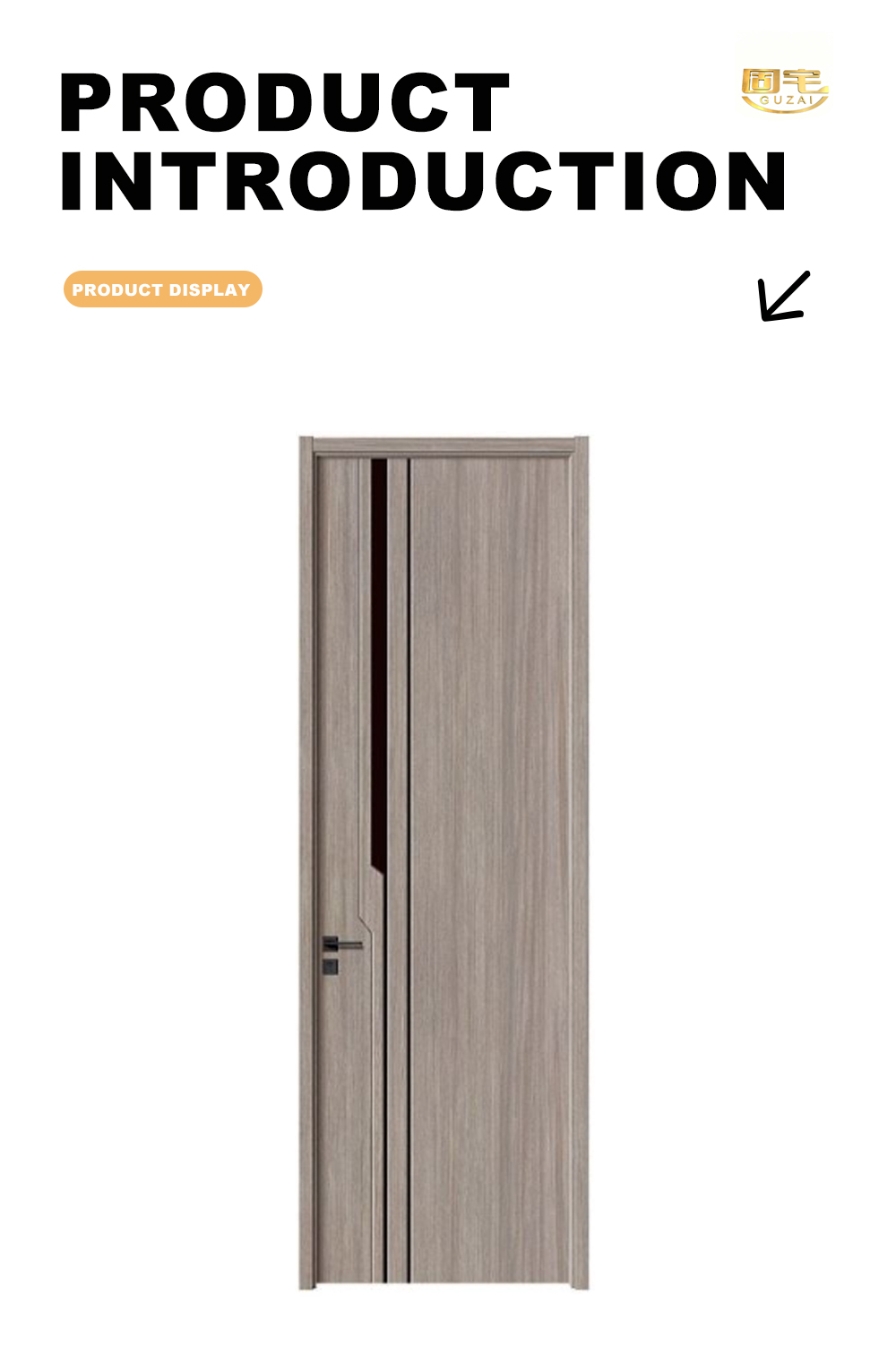 Elegant Vertical Groove Wood Door X