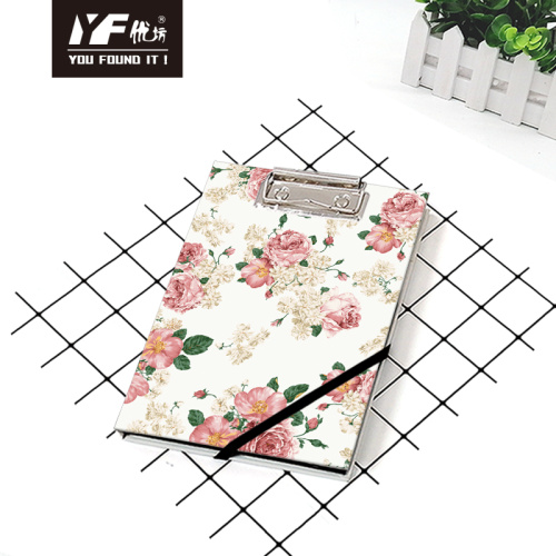 Spiral Binding Books Custom cute flower style A5 clipboard with notebook Factory