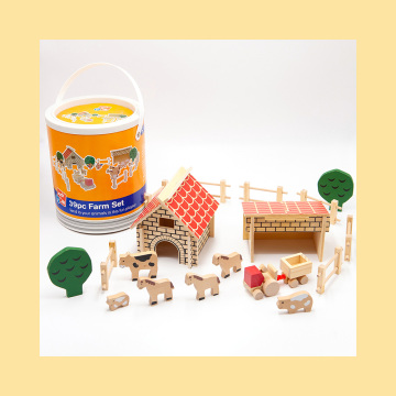 Mainan kayu Dolls rumah, mainan haiwan kayu terbaik