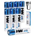 باتری لیتیومی قابل شارژ USB-C 8PCS 1.5V AAA 1300mWh