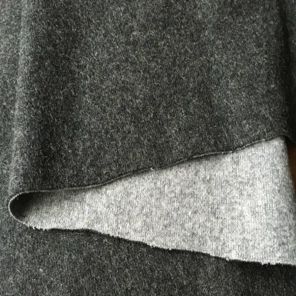 Knitted wool polyester double face fabric